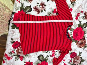 Red Striped Long Sleeve T-Shirt