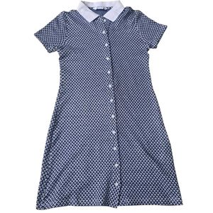 Classic Short Sleeve Button-Up Dress