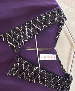 Sparkling Collar Purple Top (FREE DELIVERY)