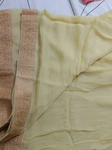Golden chiffon dupatta