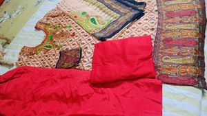Kurta Set with Detailed Print two dupatta