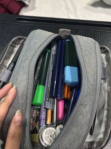 Gray Extra large stationery pouch