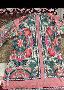 Vibrant Floral Print Kurta set