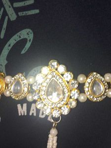 Elegant Pearl &amp; Rhinestone Waist Chain