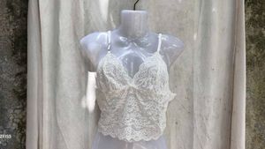I. White Lace Camisole Top