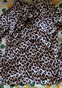 leopard print y2k tie top