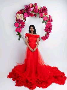 Stunning Red Tulle Gown
