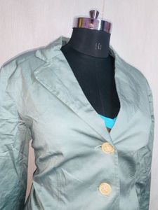 Casual Green Blazer