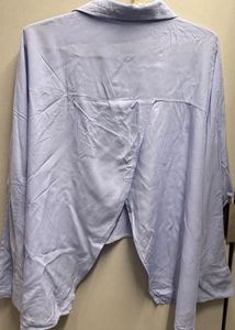 Light Blue Oversized Button-Up Shirt