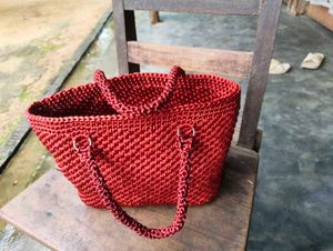Red Knitted Handbag