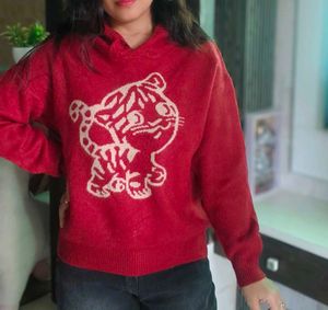 Red Tiger Hoodie Sweater