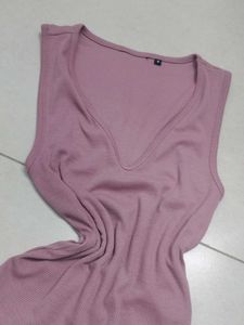 Ribbed V-Neck Tank Top
