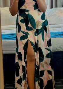 Tropical One-Shoulder Maxi dress