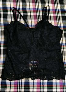 2 Black Lace Cami Top and