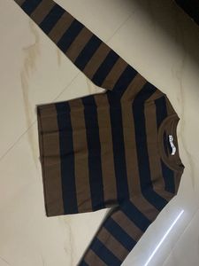 ZARA Striped Long Sleeve Top