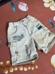 Kids Plaid Shirt and Cargo Shorts Set