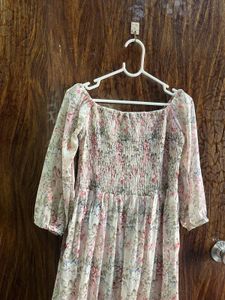 34 bust Chic Floral Print Maxi Dress women’s