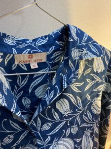 Prakriti Jaipur Indigo Printed Shirt