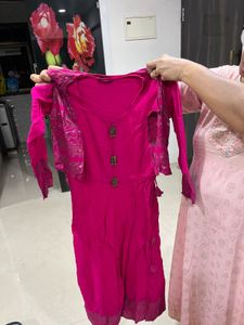 Magenta Dress with Jacket