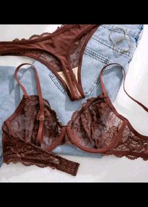 Lace Bra and Thong Set