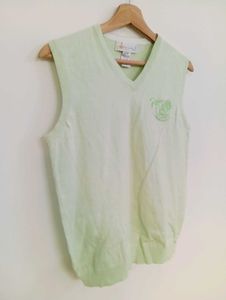 Light Green Sleeveless V-Neck Top