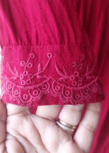 Maroon Kurta