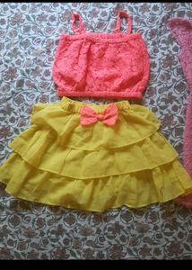 2 Girls Dress &amp; Skirt Set