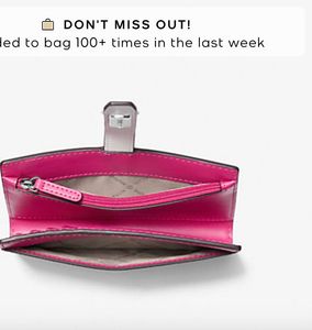 Og Michael Kors Pink Zebra Print Wallet