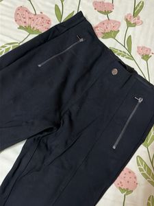Chic Black Zip Detail Pants