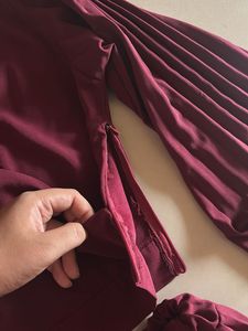 Maroon Pleated Co-ord Set