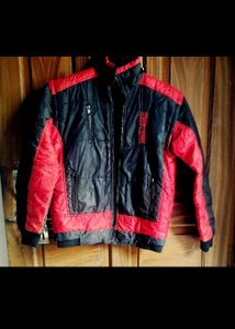 Vintage Red & Black Puffer Jacket