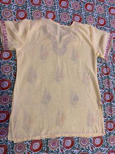 Embroidered Yellow Kurta