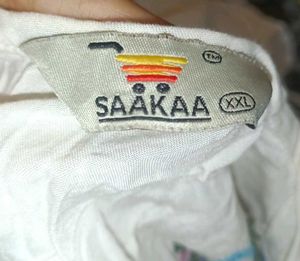 Embroidered White Cotton Kurta