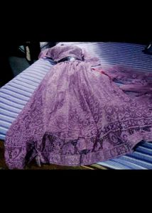 Stunning Lavender Embroidered Lehenga Choli