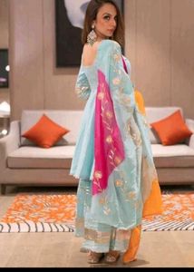 sky-blue sarara suit for women