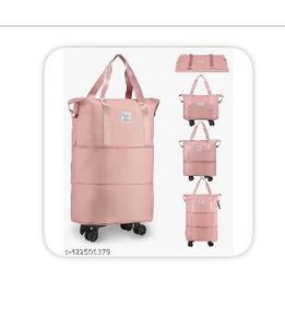 Durable Pink Rolling Travel Bag
