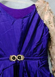 Beautifully Combination Peach Purple Gown
