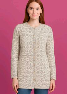 Patterned Knit Cardigan