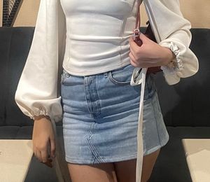 Bershka Denim mini skirt