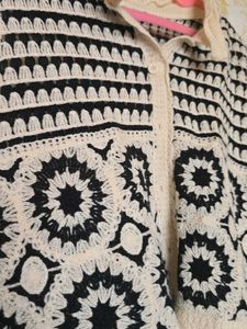 Crochet &amp; Chiffon Blouse