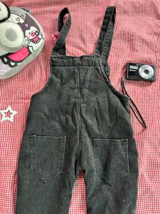 Cute Hello Kitty Denim Pinafore Dress