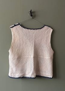 Boho Floral Knit Vest