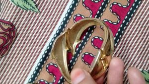 Unique Pink Stone Cuff Bracelet