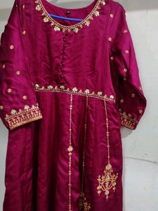 Elegant Embroidered Anarkali Gown