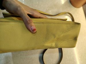 Yellow Suede Crossbody Bag