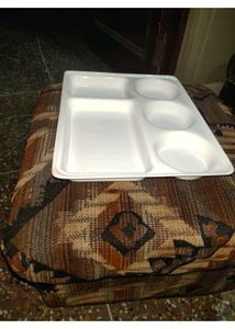 White Plate Micro Safe 4 Compartments New