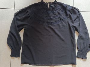 Ann Taylor Black Sheer Blouse