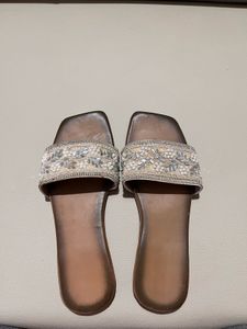 Embellished Brown Flats