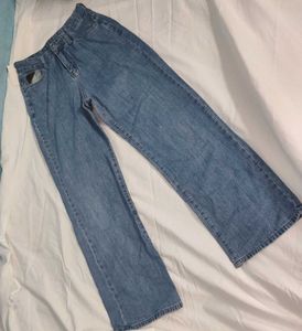 Light Wash Wide Leg Denim Jeans
