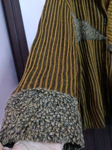 Unique Striped Textured Cardigan